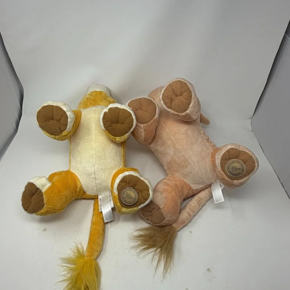 The Disney Store set of 2 stuffed animals young Nala Simba Lion King plush